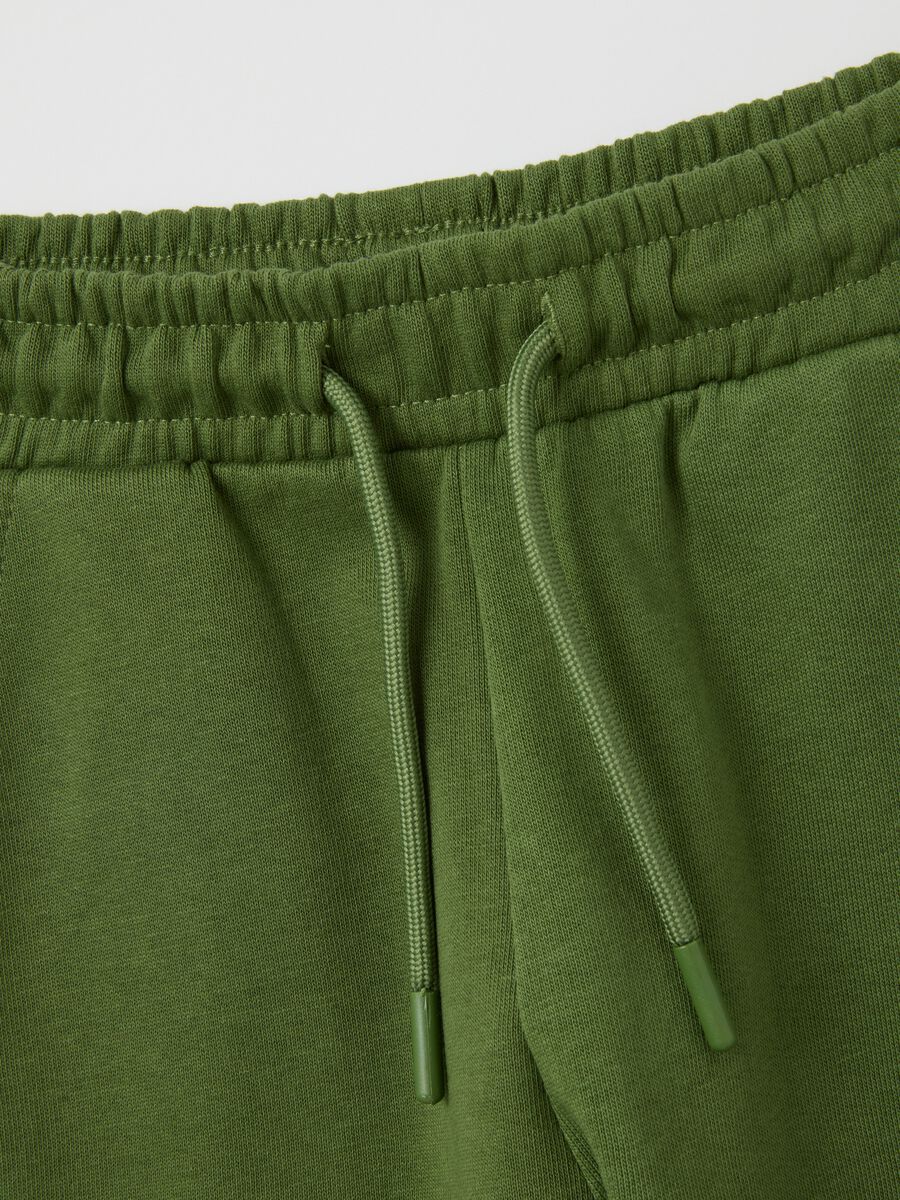 Children's green cotton trousers regular fit_3