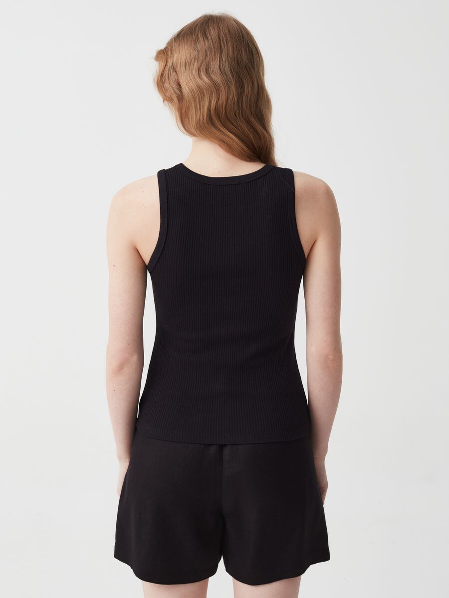 Essential tank top with narrow ribbing_2