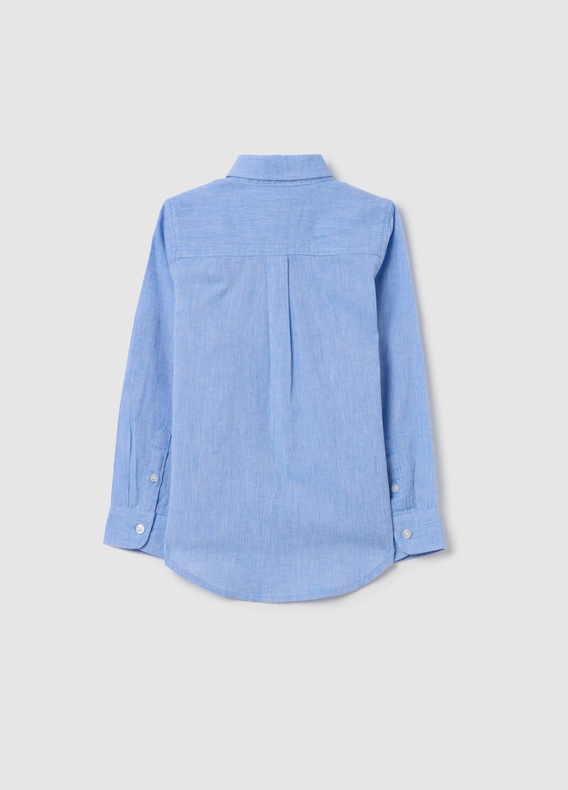 Camicia in cotone e lino 