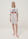 Grey stretch cotton nightshirt regular fit with strawberries_1