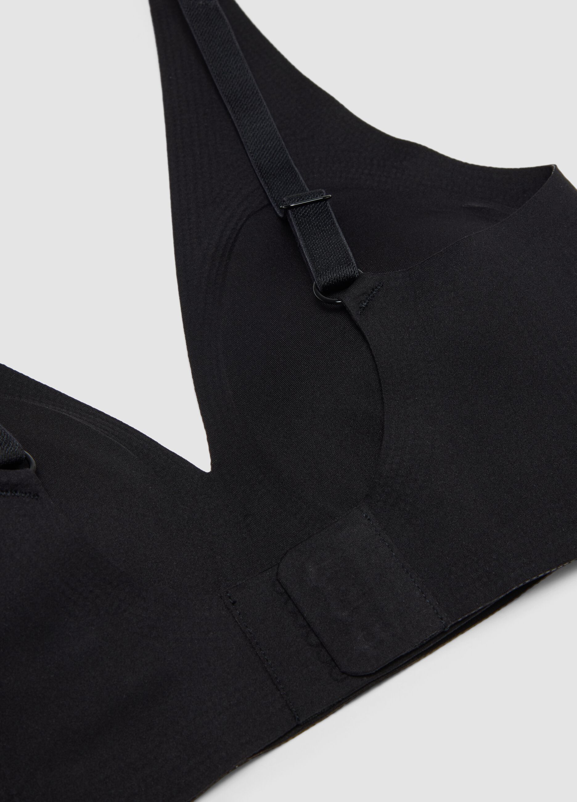 Black bra with removable padding