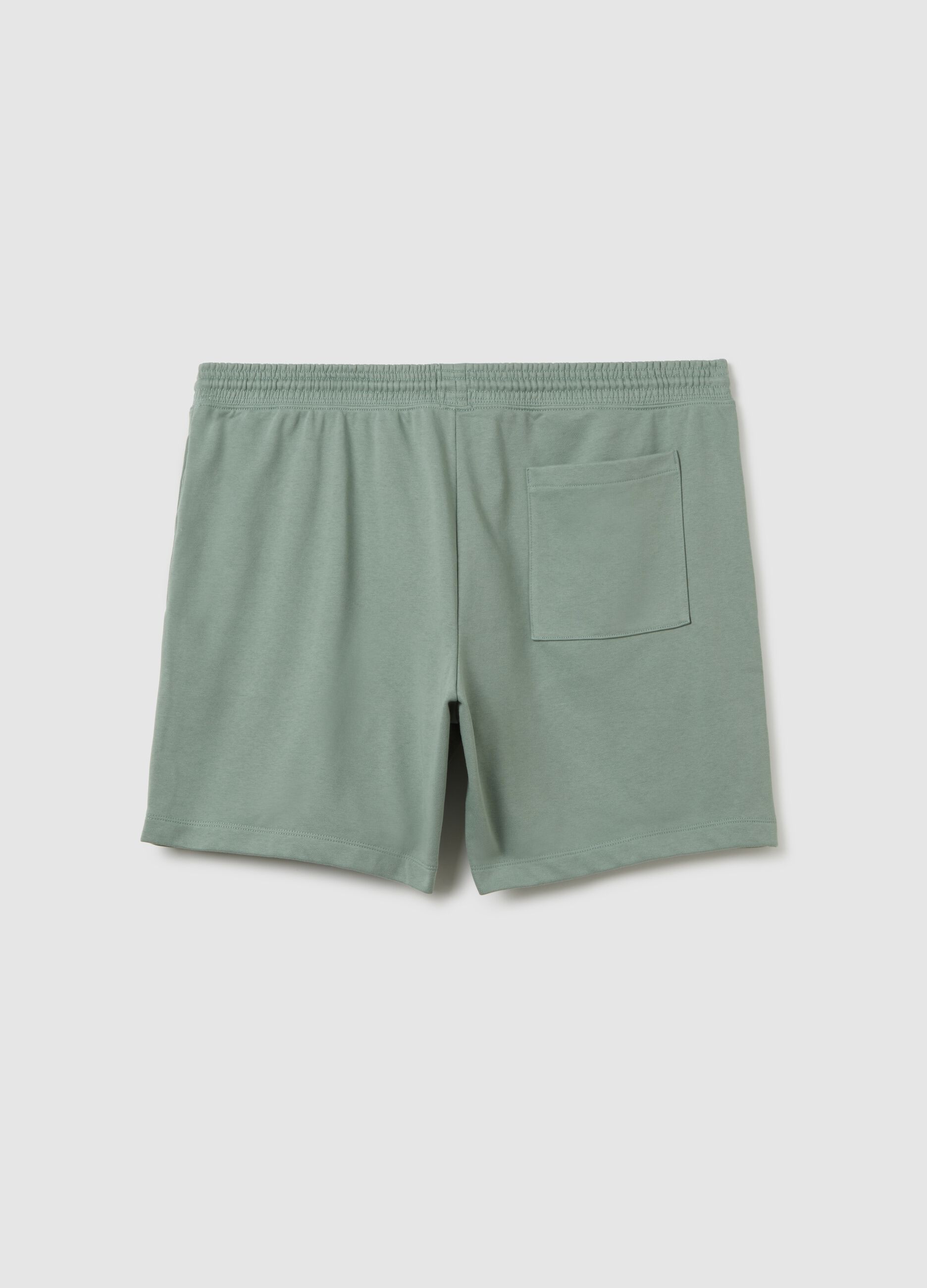 French terry Bermuda joggers with drawstring