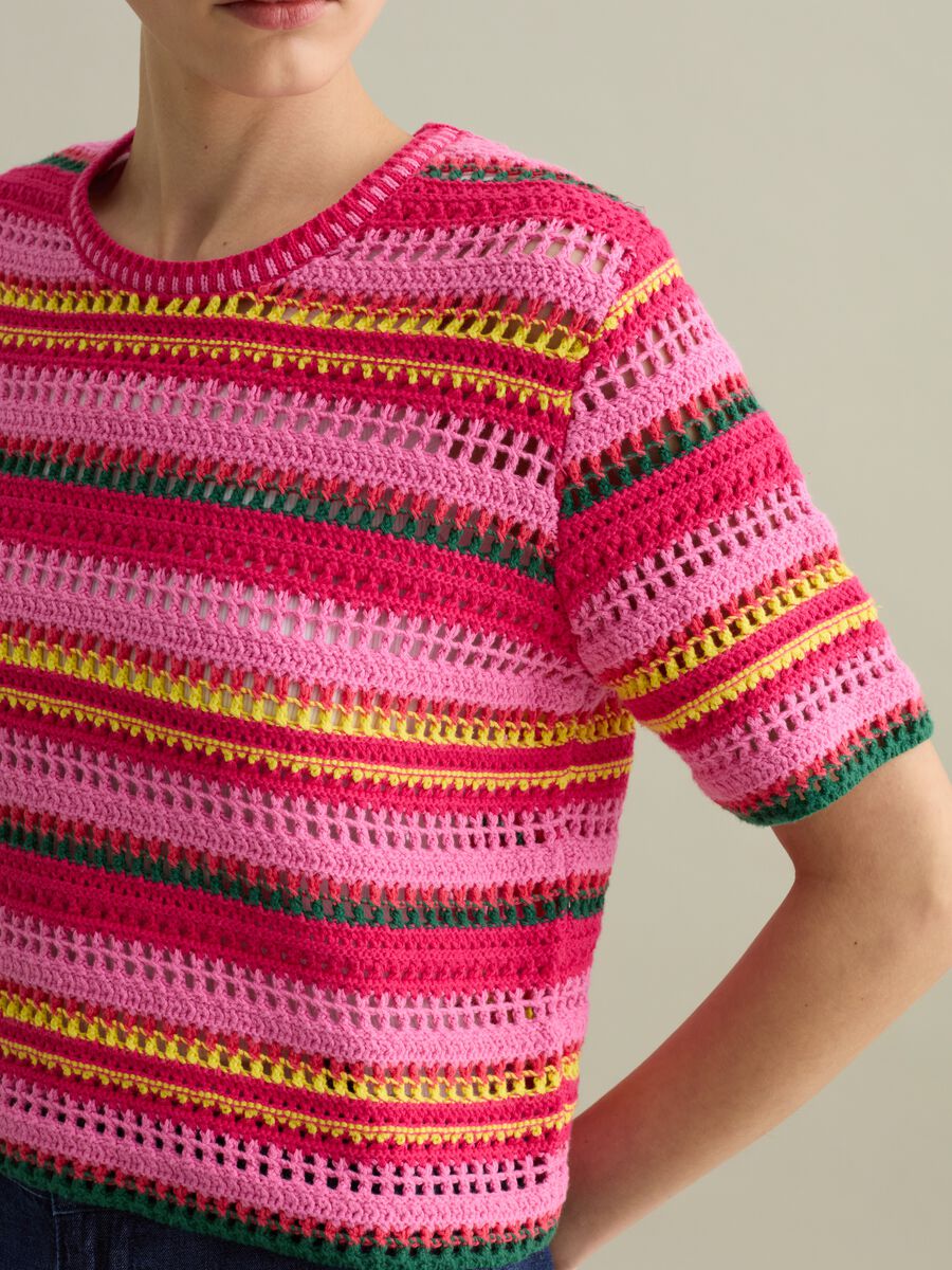 Multicoloured striped crochet sweater_2
