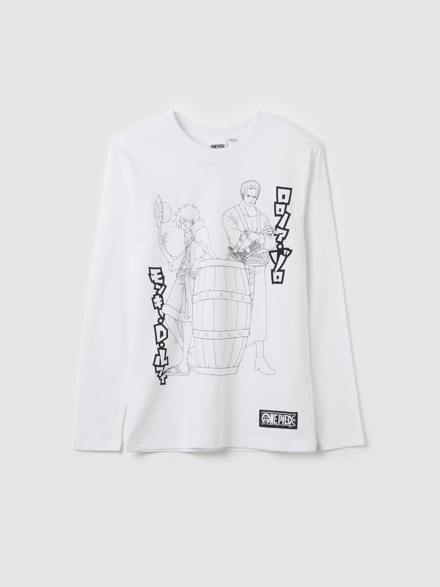 Long-sleeved T-shirt with One Piece print_3