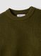 Green stretch wool crew-neck jumper with oversized fit_1