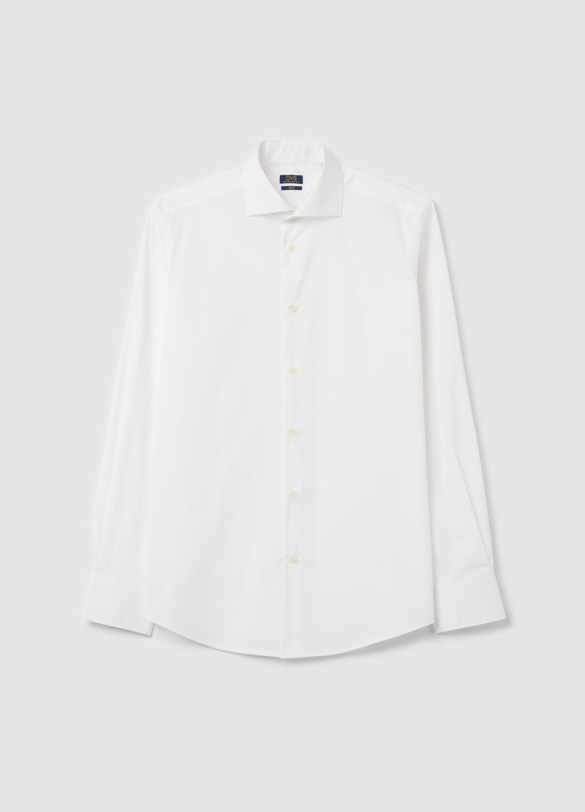 Camicia slim fit tinta unita