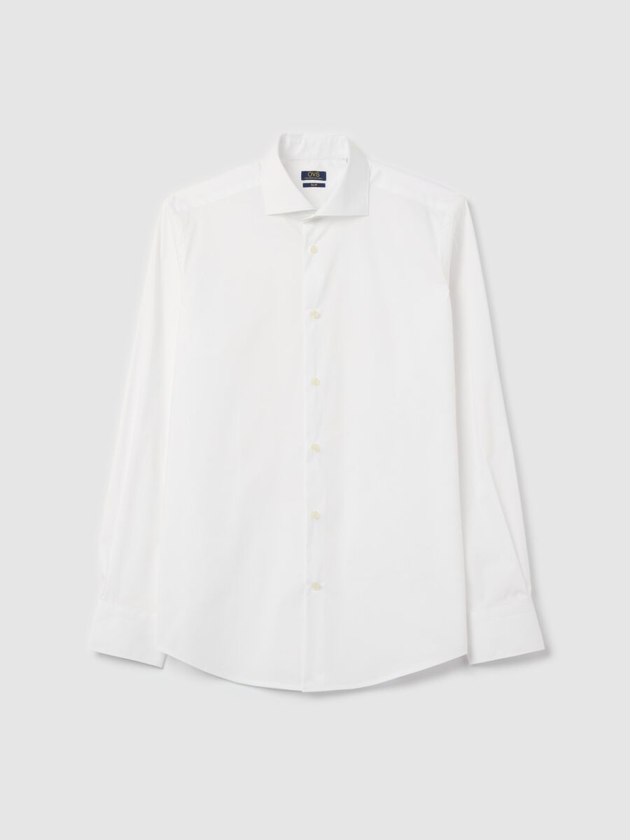 Solid colour slim fit shirt_4