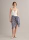 Blue pure cotton sarong with floral print_0