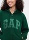 Green Hooded Sweatshirt with Full Zip_3