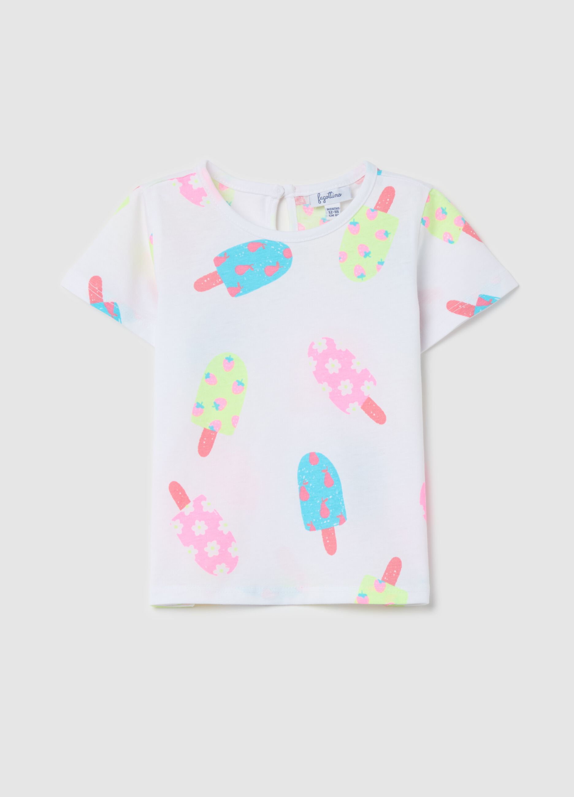 Cotton T-shirt with ice creams print