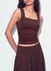 Red stretch tank top with side ruching_3