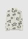 White fitted sweatshirt for girls with stars_0