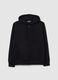 Felpa in misto cotone nero regular fit con zip_4