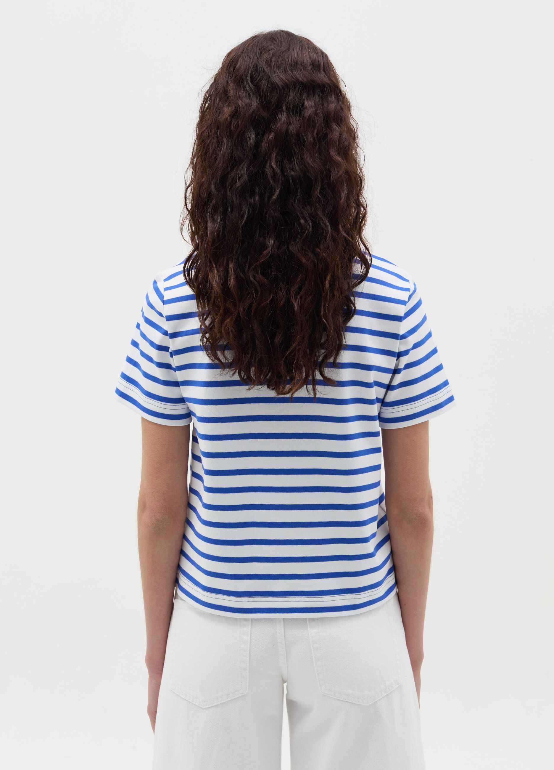 T-shirt with horizontal stripes