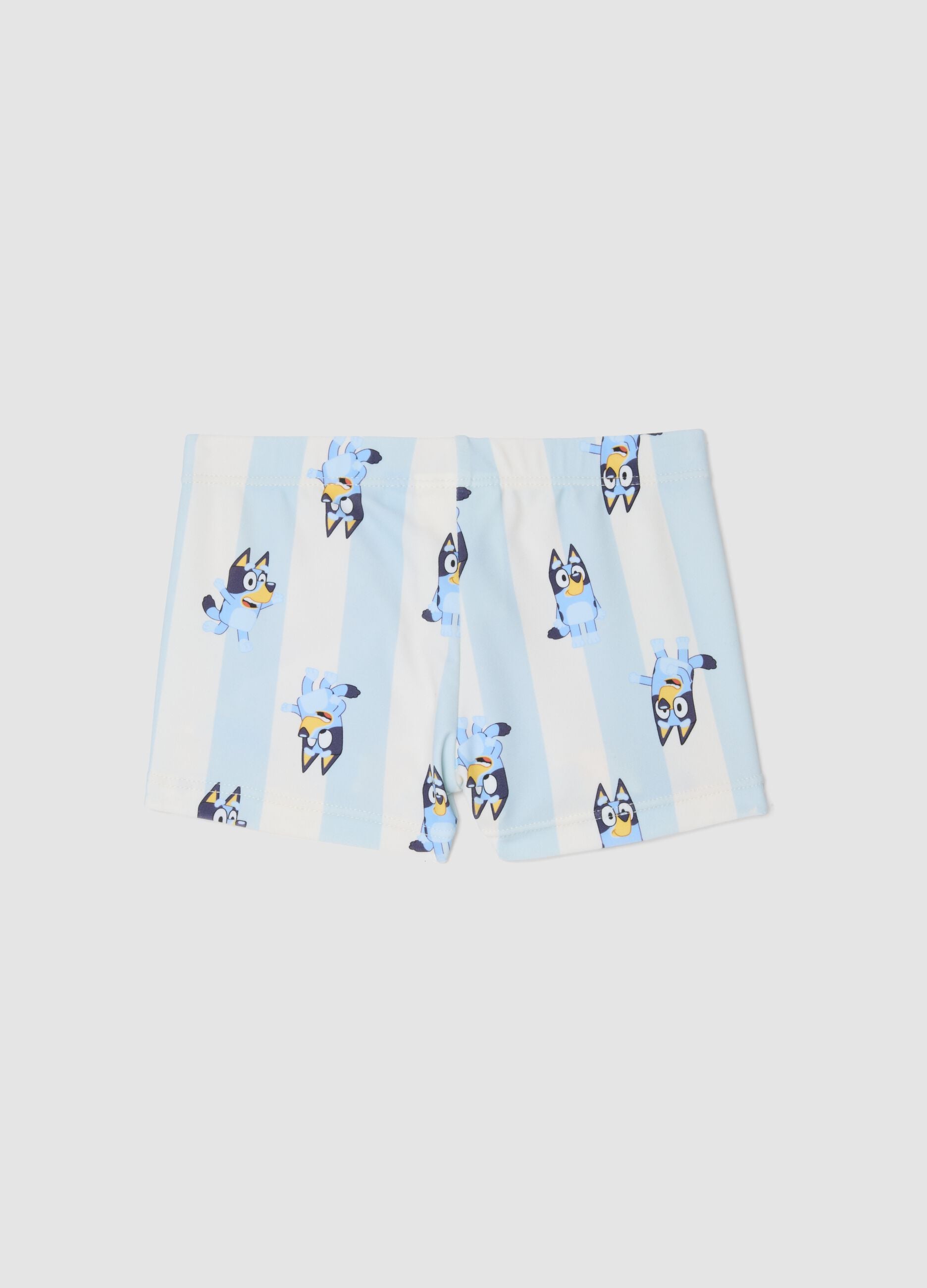 Blue printed swim trunks for boys