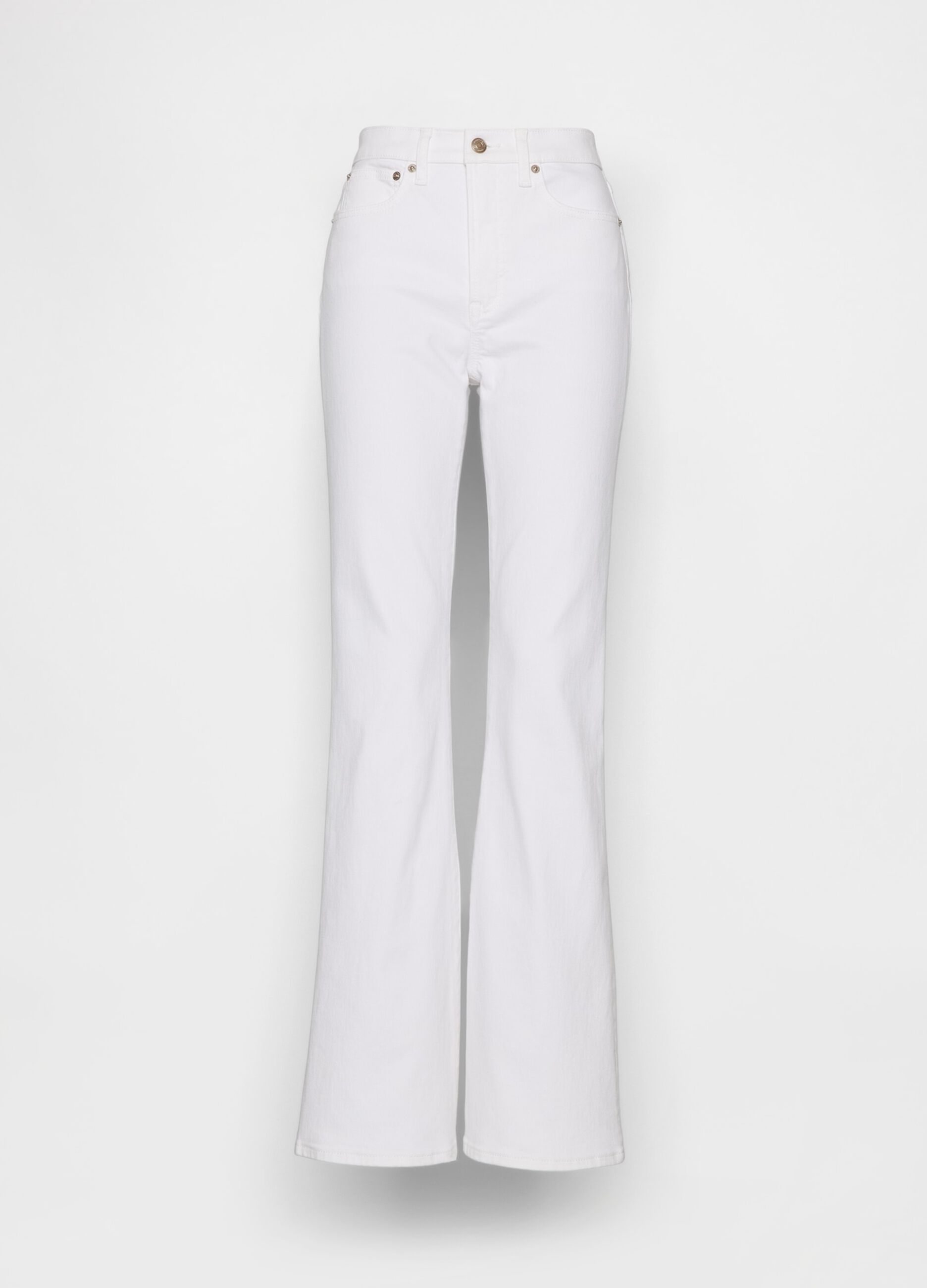 Stretch cotton flared-leg jeans