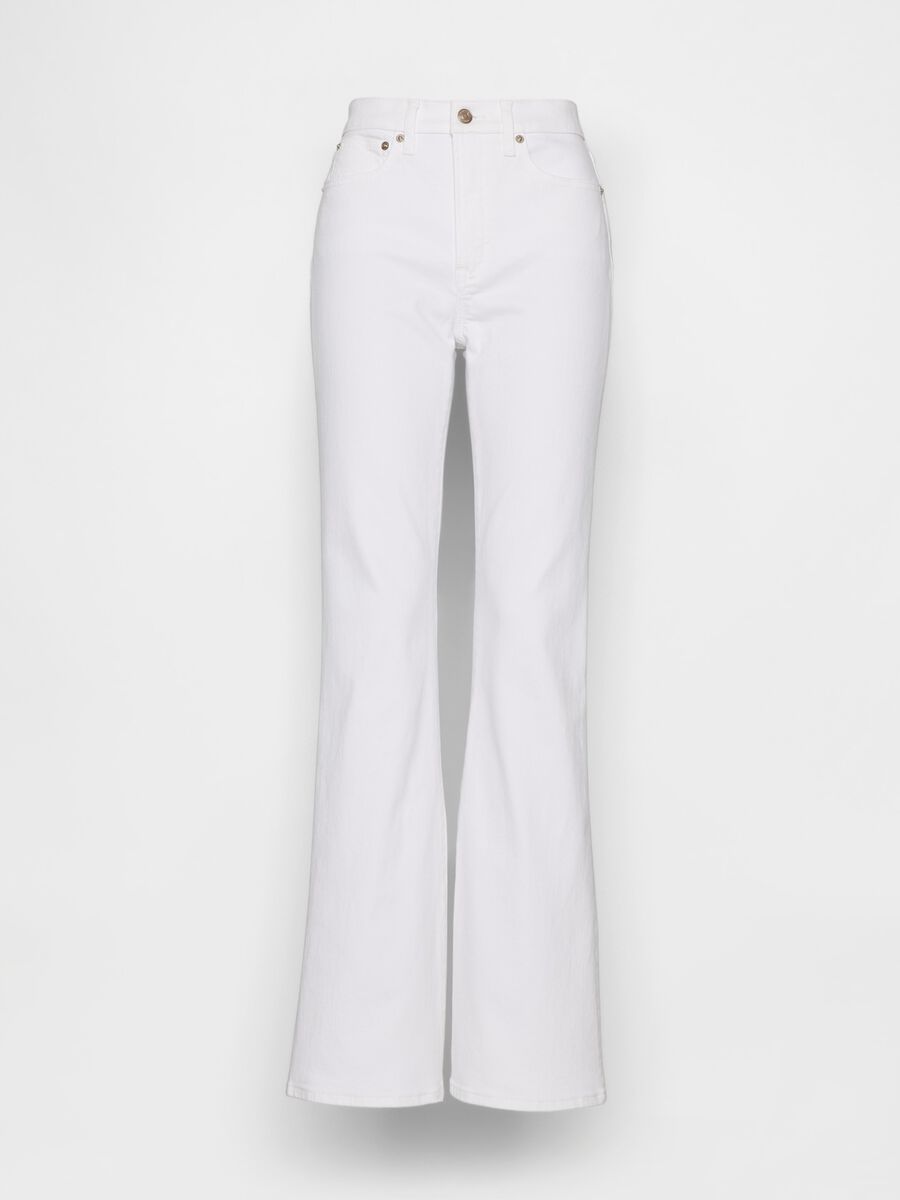 Stretch cotton flared-leg jeans_4