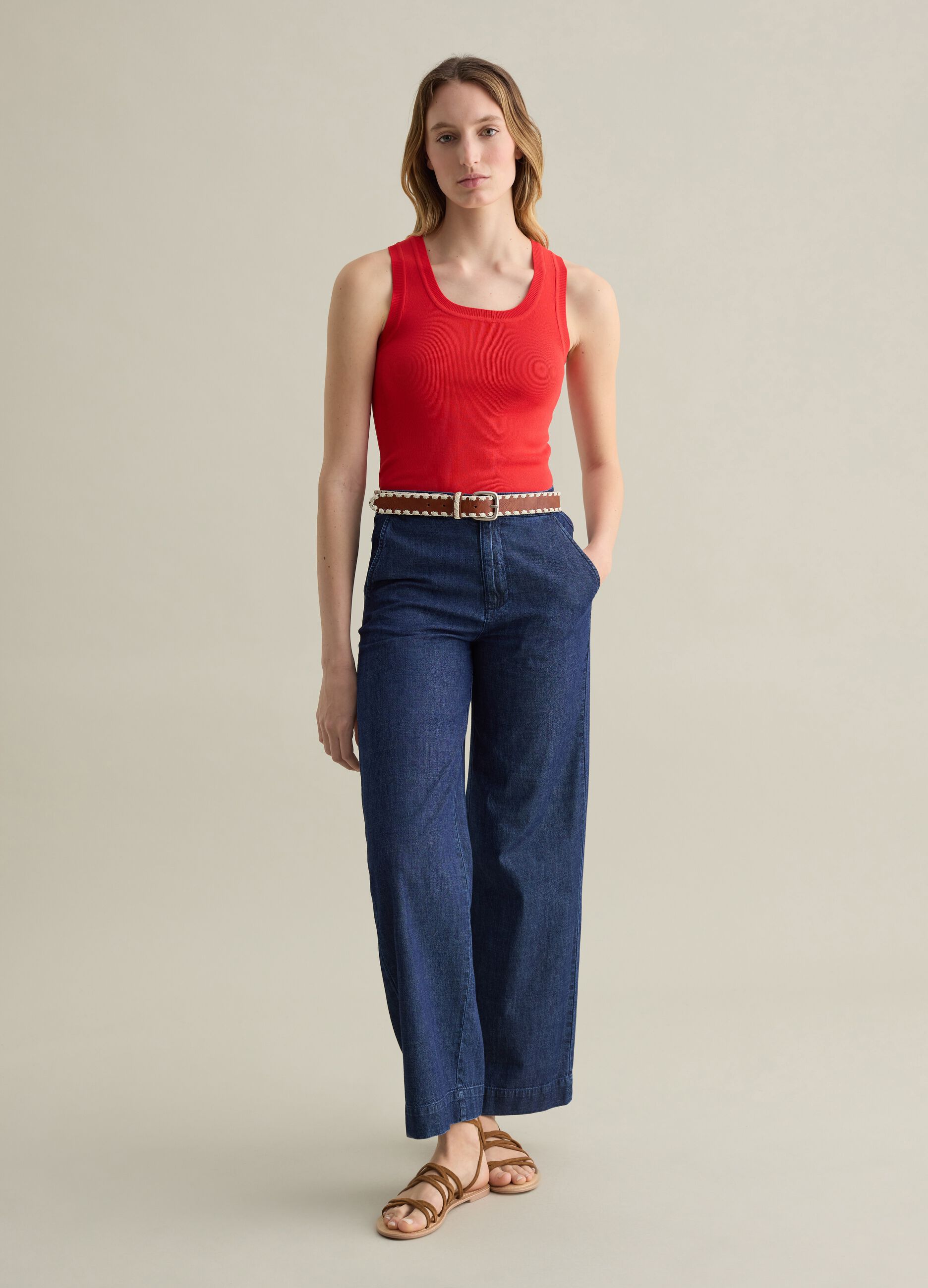 Solid colour tank top