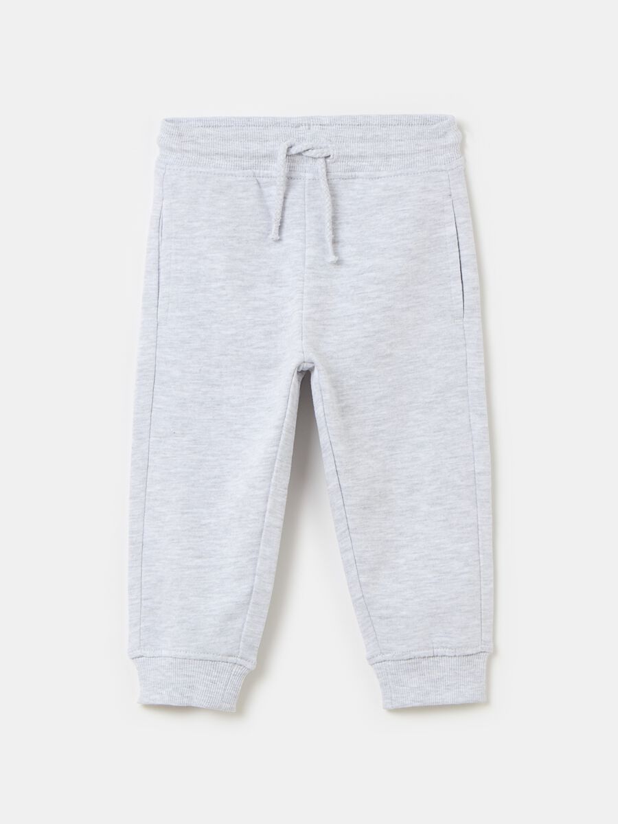 Fleece joggers with drawstring_0