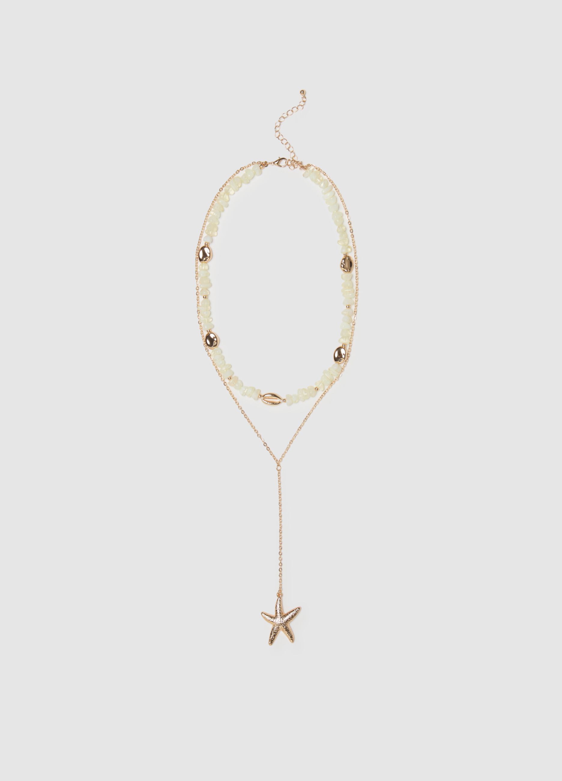 Necklace with shells and starfish