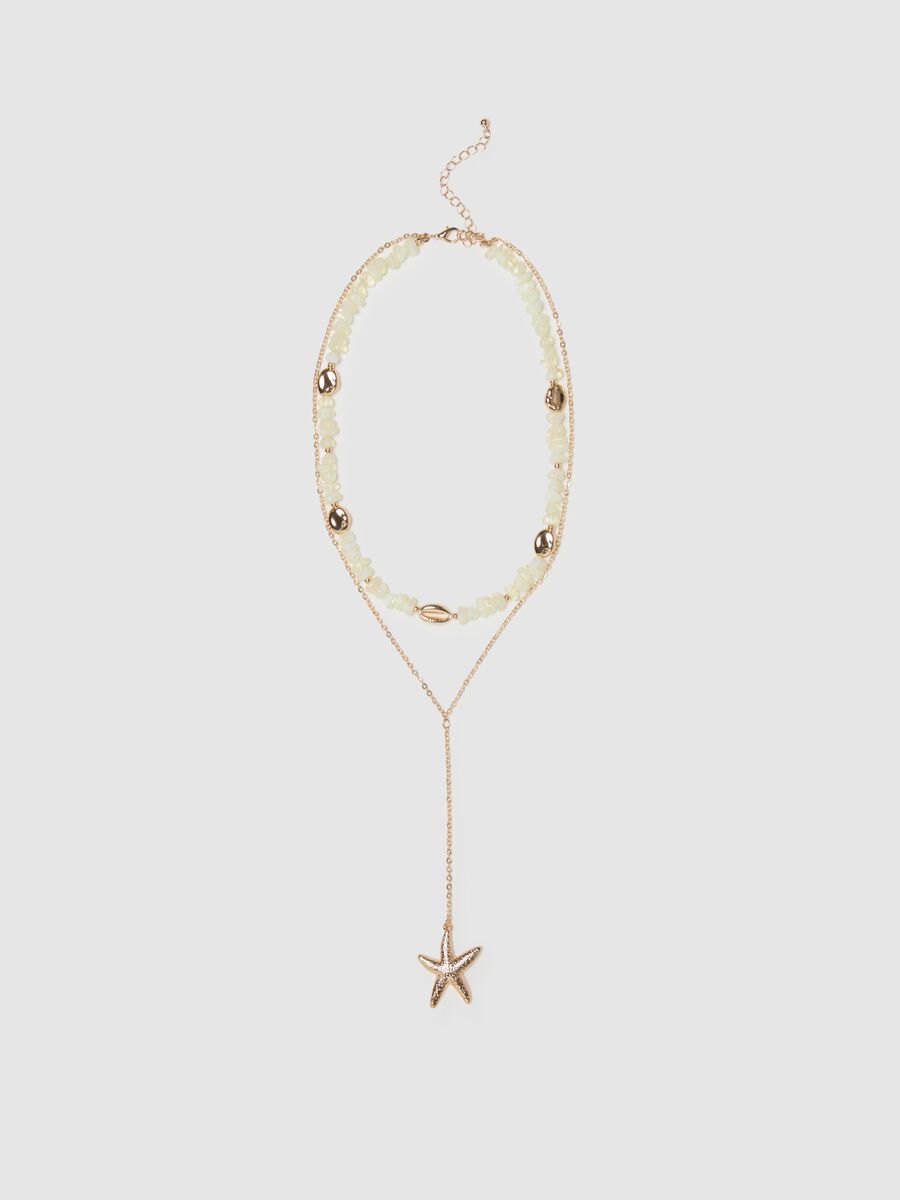 Necklace with shells and starfish_0