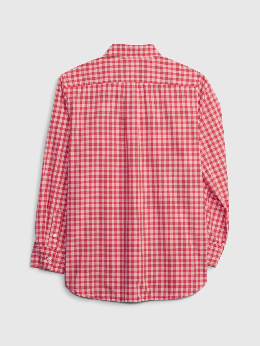Cotton shirt with gingham pattern_1