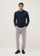 Grey stretch cotton slim fit trousers_0