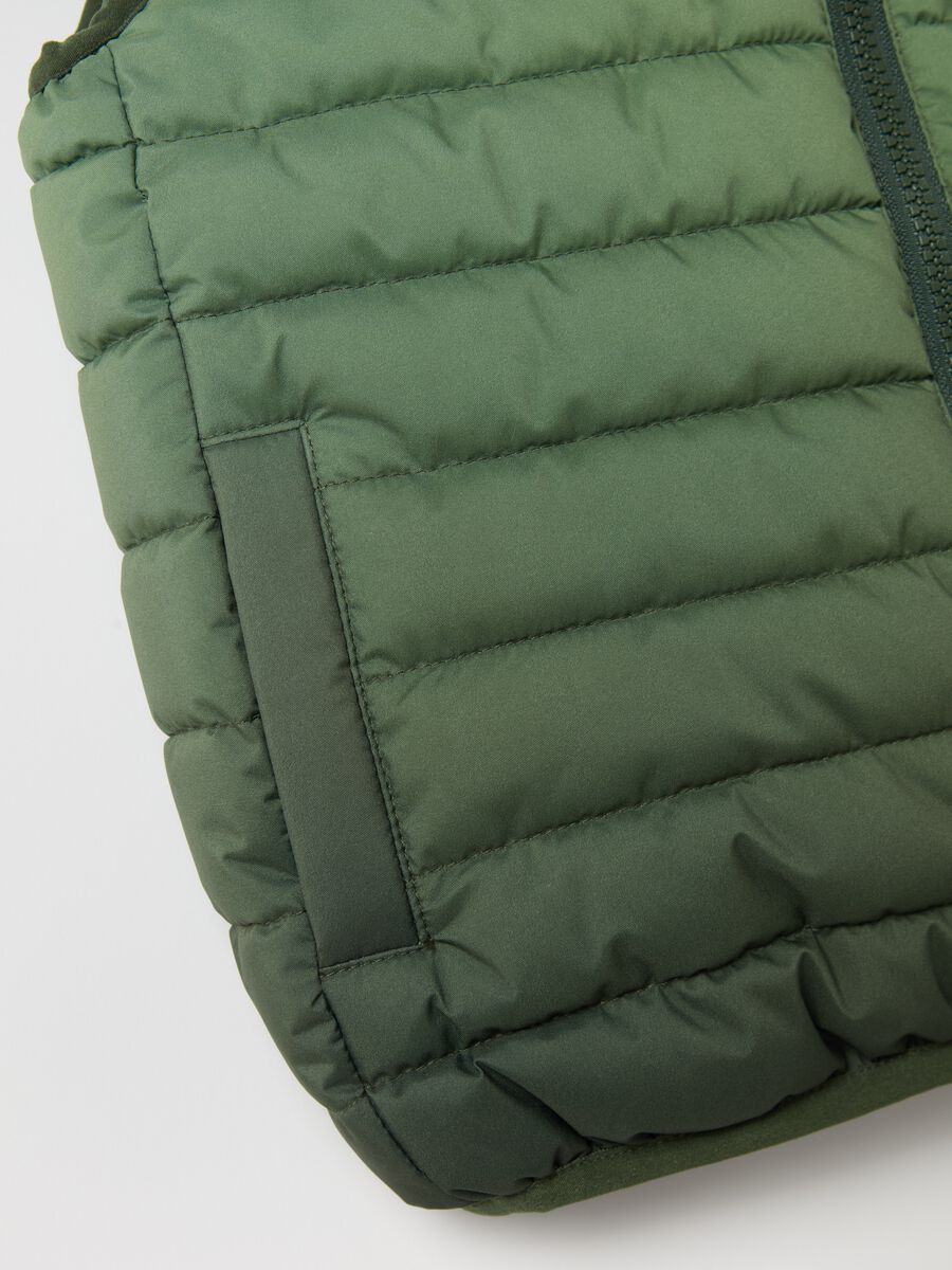 Full-zip water-repellent gilet in dip-dye pattern_3