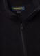 Felpa nera con colletto e zip regular fit in pile_1