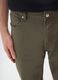 Green stretch cotton slim fit trousers_3