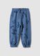 Sky-blue pure cotton joggers for boys, comfort fit_0