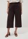 Brown stretch cotton wide-leg trousers_1