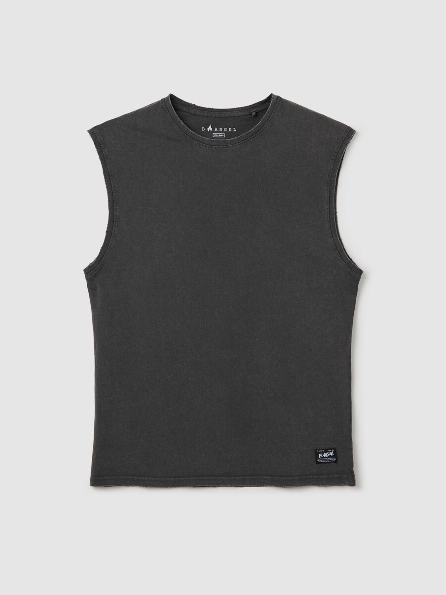 Cotton racerback vest with round neck_4