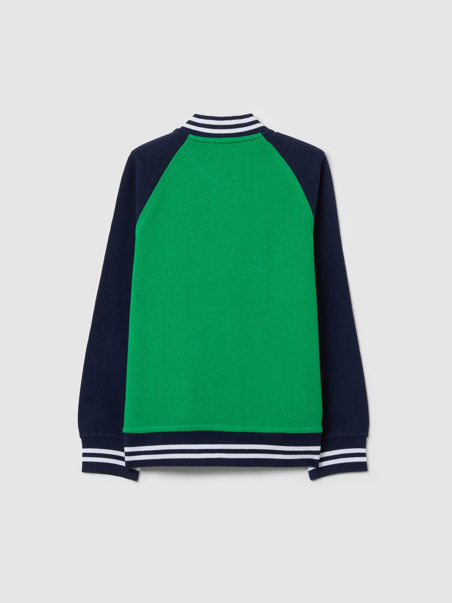 Varsity sweatshirt in two-tone cotton_4