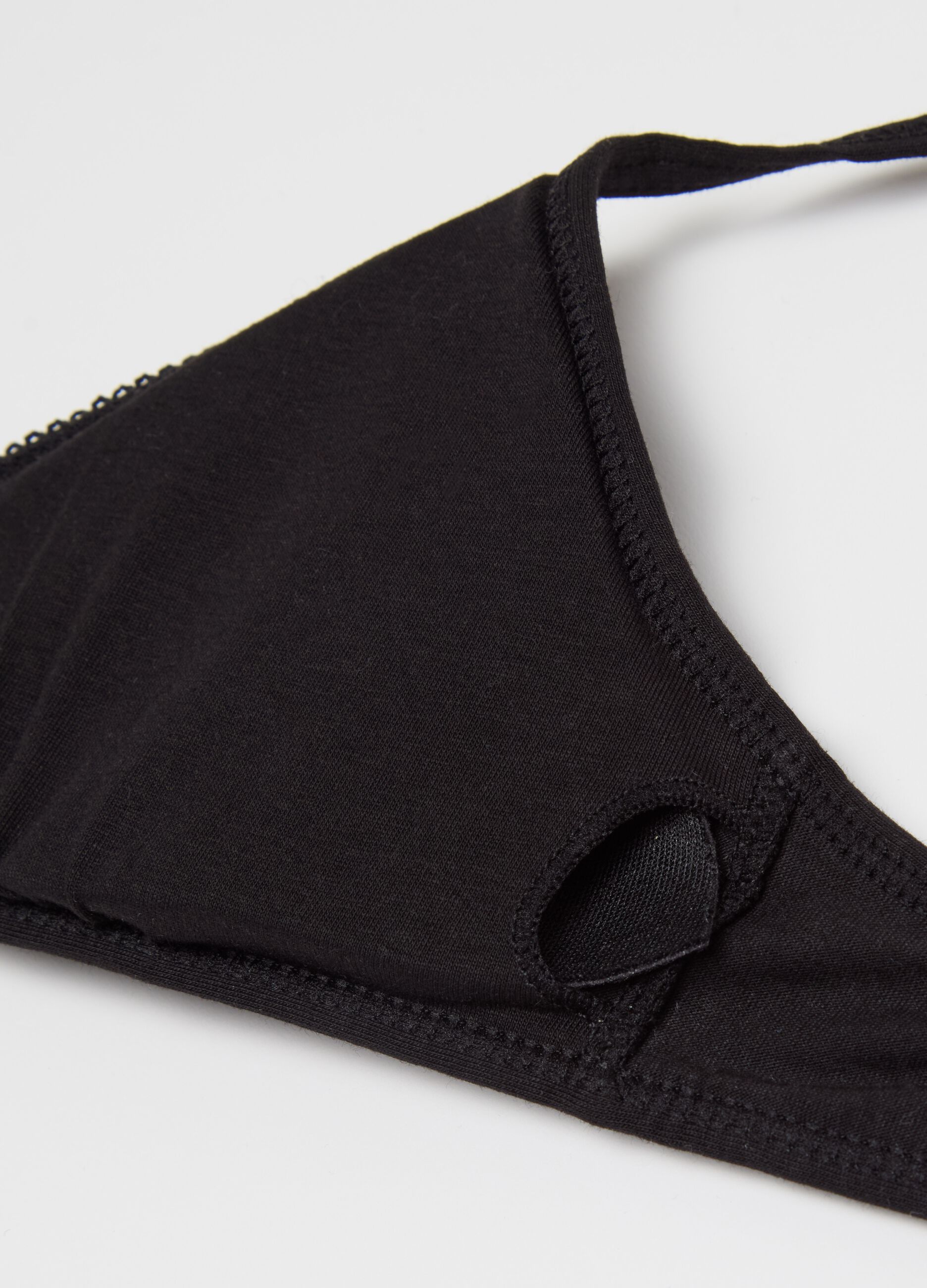 Semi-padded triangle bra