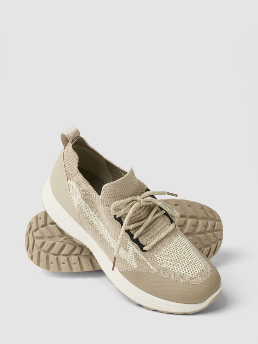 Sneakers multicolor con dettagli in maglia_2