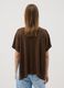 Maglia marrone in misto modal con scollo a V_3