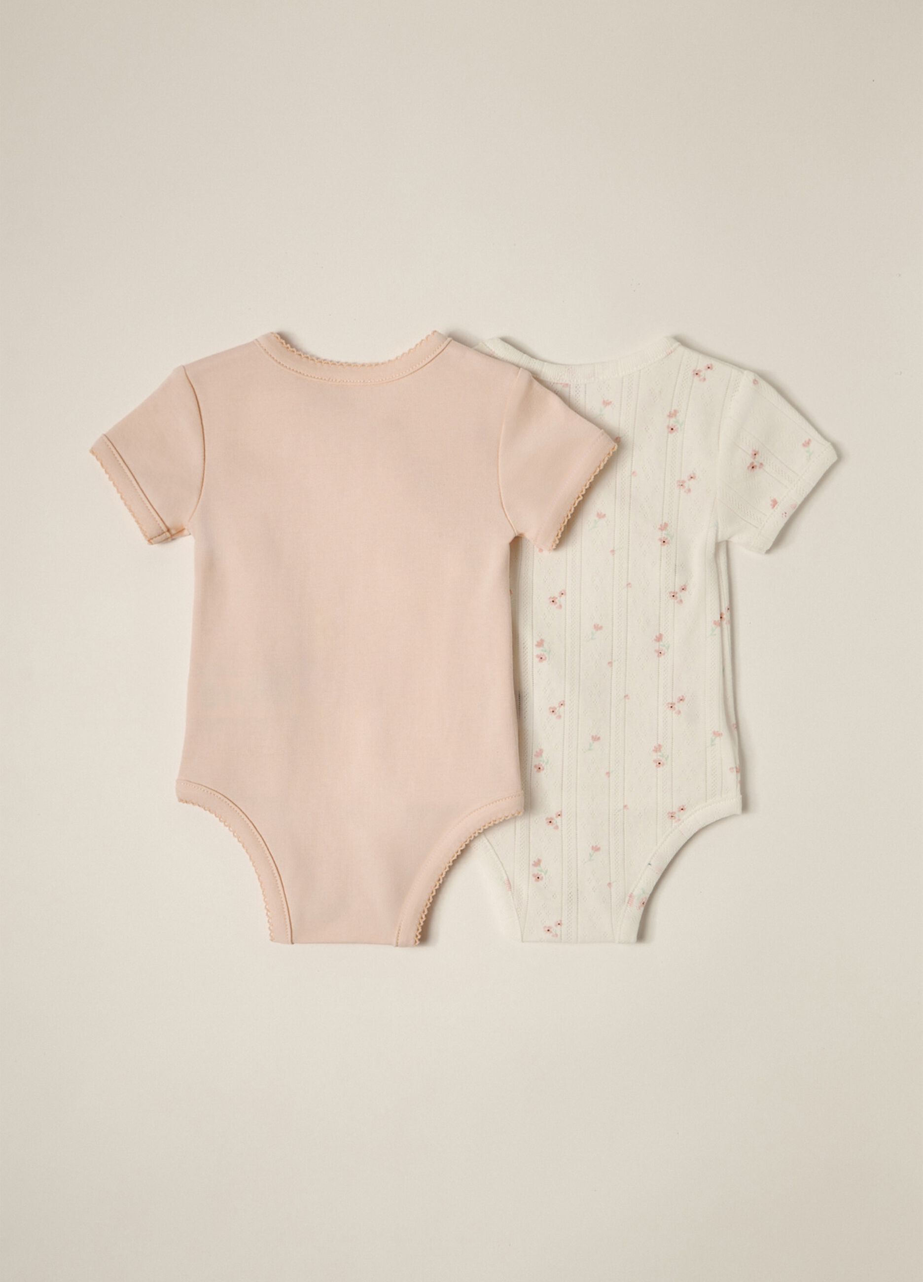 Pack of 2 pure cotton crossover baby bodysuits by IANA