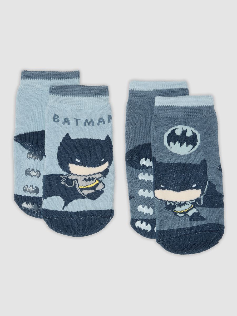2-pack of Batman patterned non-slip socks in stretch organic cotton_0
