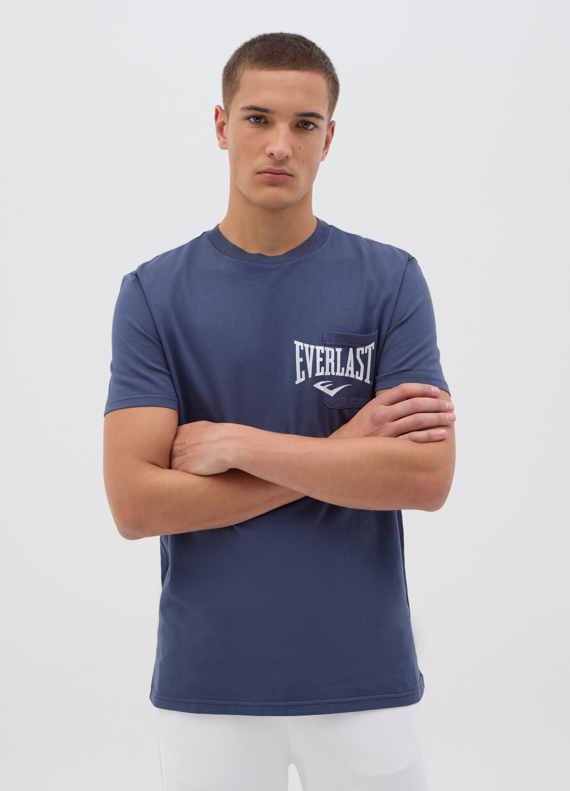 Navy Blue Everlast Cotton T-shirt