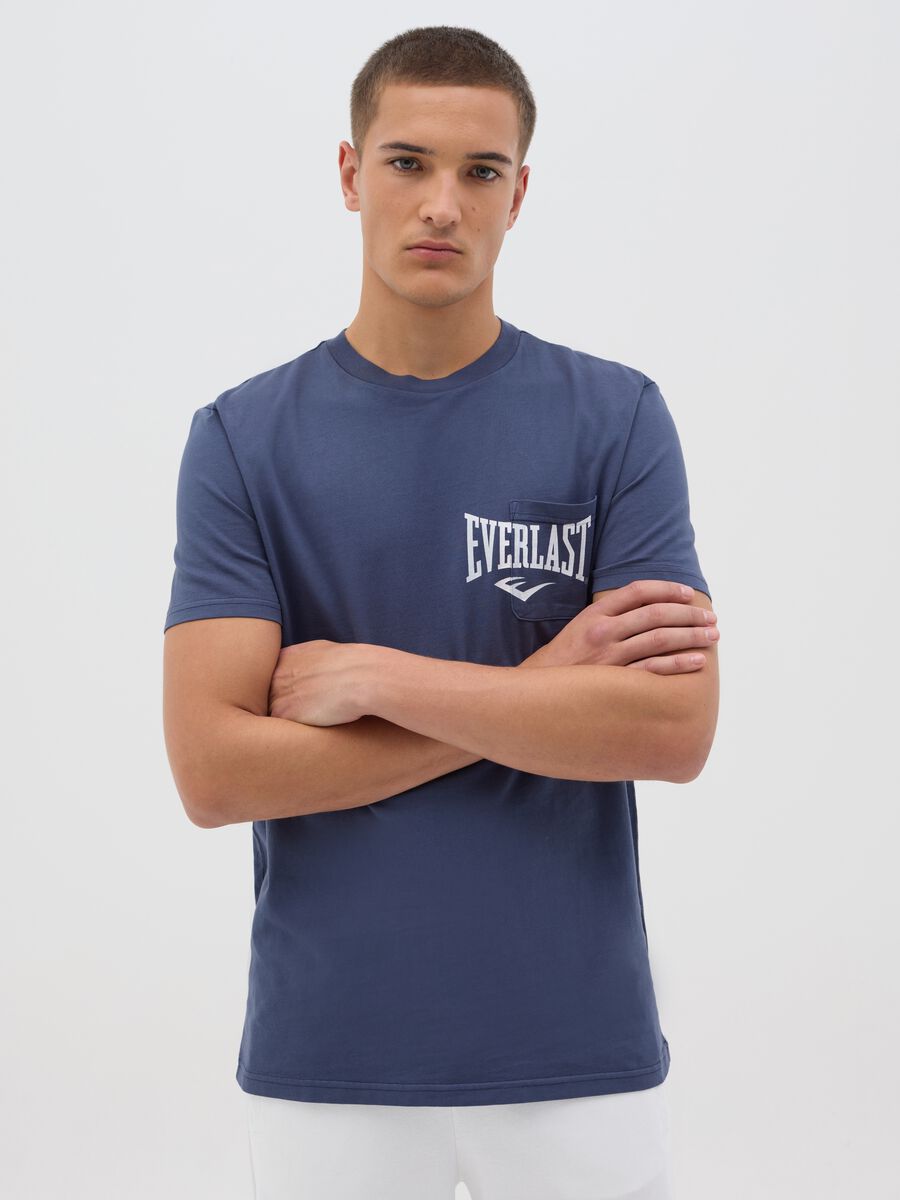 Navy Blue Everlast Cotton T-shirt_0
