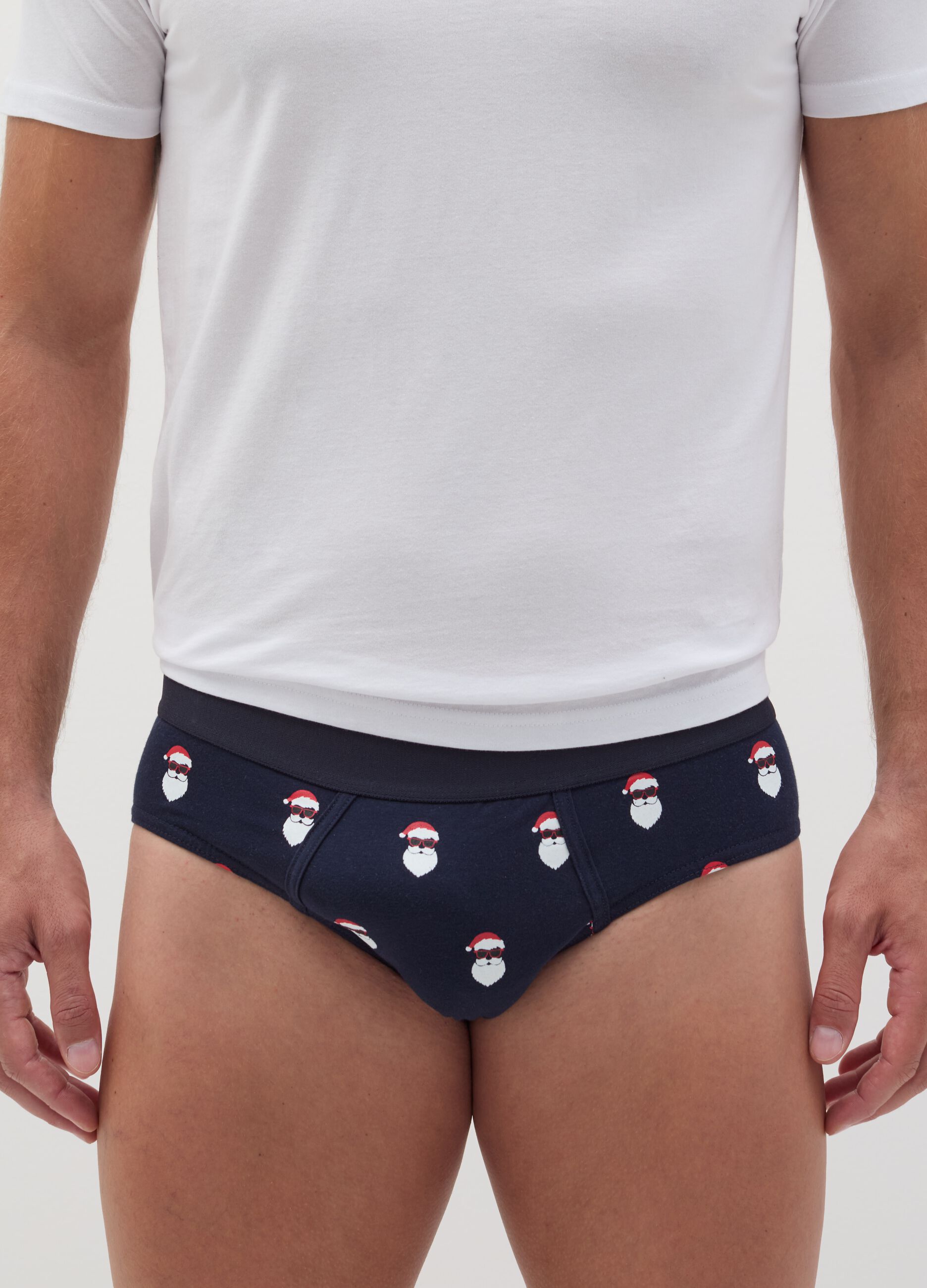 Slip in cotone bio stretch con stampa all over da Uomo OVS