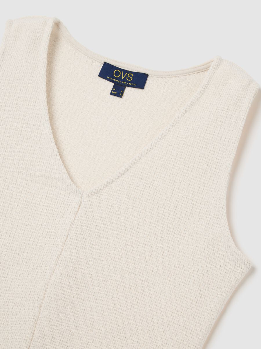 White Stretch Knit Vest Top from Ovs_5