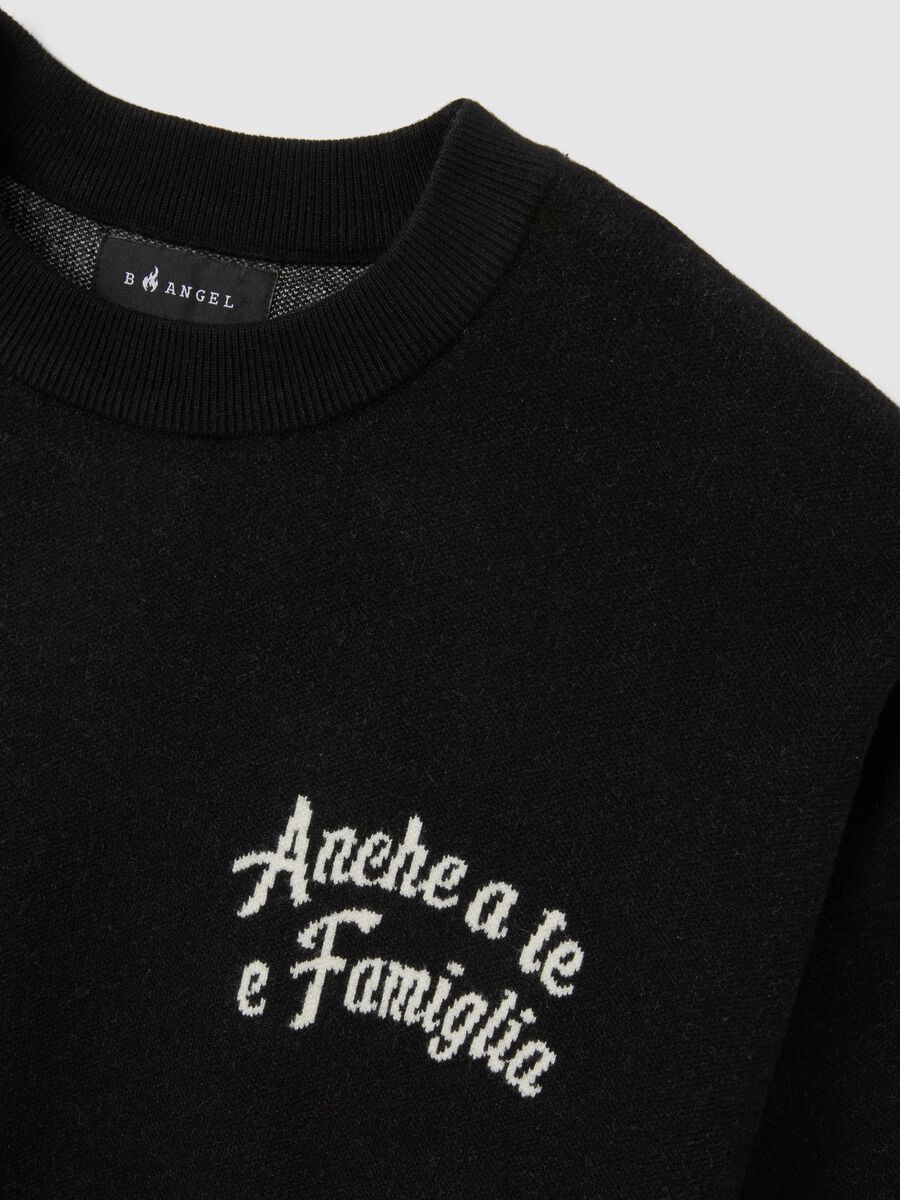 Black regular fit jumper_5