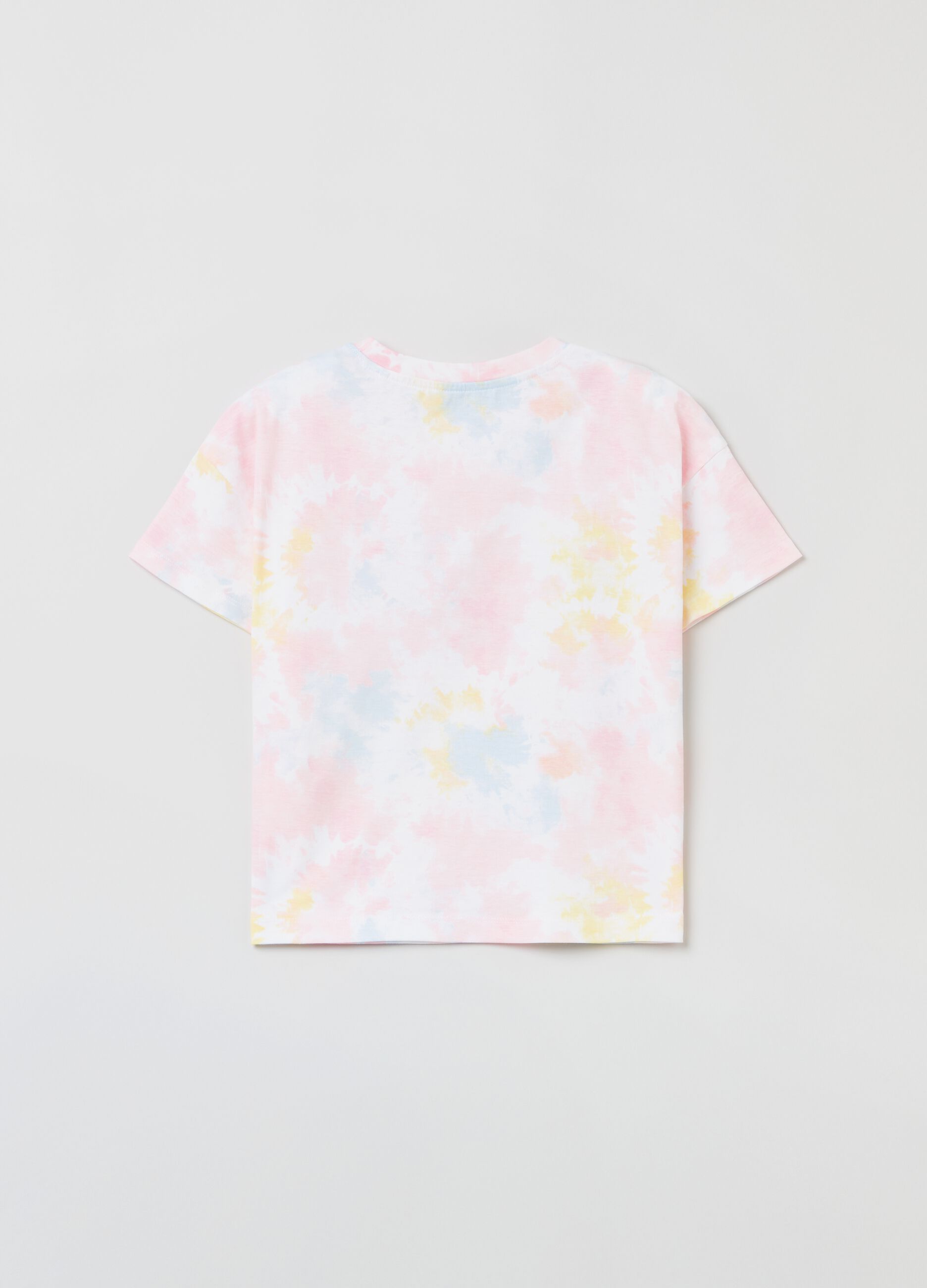 Cotton T-shirt with Tie Dye print