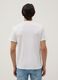 White pure cotton V-neck regular fit T-shirt_2