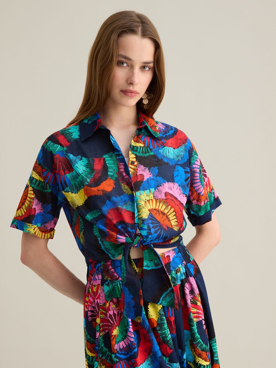 Women's multicolour pure cotton regular fit shirt_0