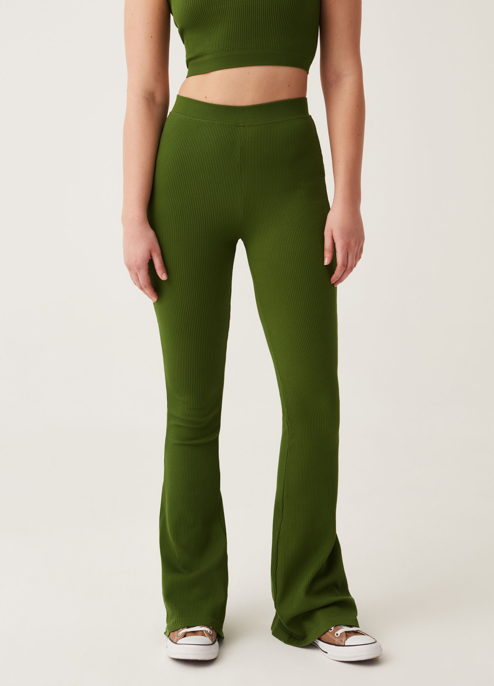 Pantaloni bootcut a costine Baby Angel_1
