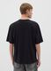 Men&rsquo;s black boxy-fit T-shirt in 100% cotton with Surf Beach Bar print_2