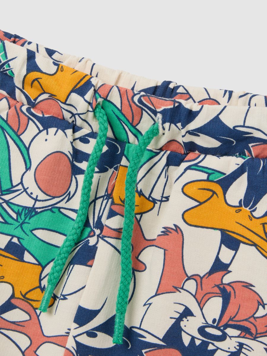 Completo da neonato in puro cotone verde regular fit con stampa Looney Tunes_2